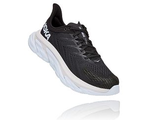 Hoka One One Clifton Edge Mens Road Running Shoes Black/White | AU-4309127